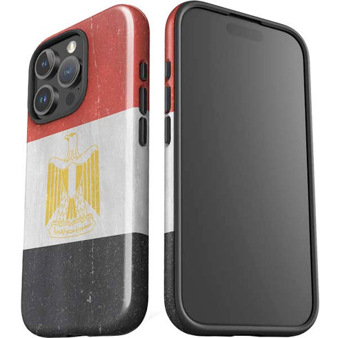 Egyptian Flag Distressed iPhone 16 Pro Impact Case
